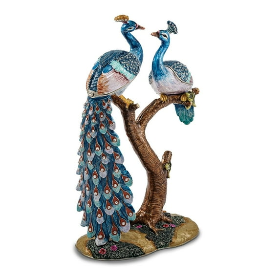 Large Peacock Trinket Box