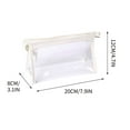 thumbnail image 1 of Large Pencil Bag with Zipper Clear PVC Storage Bag for Students 22 cm x 12 cm Lightweight Stationery Organizer, 1 of 2