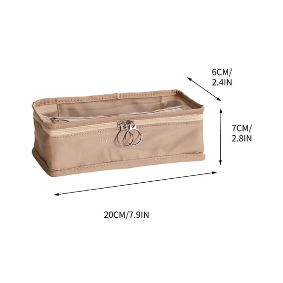 Large Pencil Box Clear Zipper Stackable Box for Storage Long Container Art Supply Box Marker Case Box Office Supply Organizer Pen Storage Craft Organizer Clear Organizing Bins