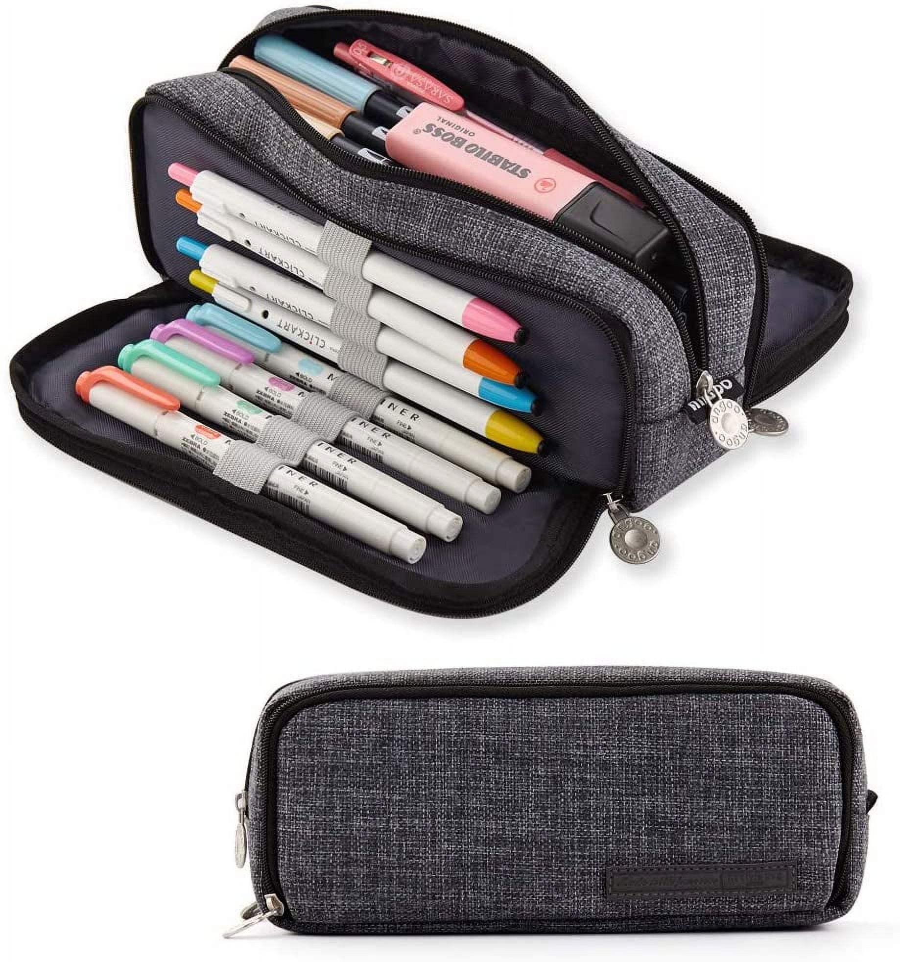 Rbckvxz PVC Pencil Case with Zipper, Transparent Pencil Case, Large Capacity Multifonctional Pencil Case, Pencil Case for Girls Boys Gift, School