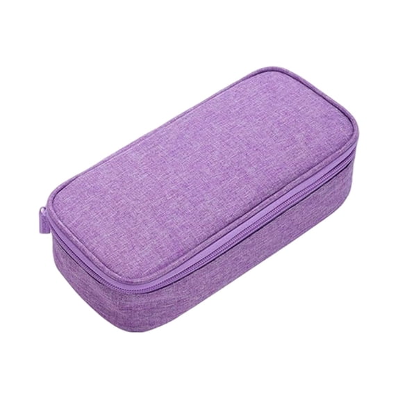 Large Pencil Case with Zipper, Big Capacity, Canvas Pencil Case, Pencil Bag for Student,Black