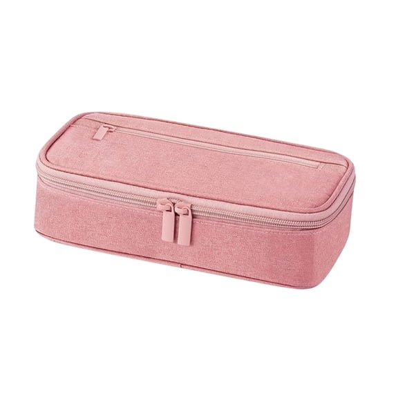 Large Pencil Case with Zipper, Big Capacity, Canvas Pencil Case, Pencil Bag for Student,Black