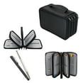 thumbnail image 1 of Large Pencil Pouch,Handy Wareable Oxford Colored Pencil Bags Large Capacity Pencil Organizer Portable Watercolor Pencil Wrap Case (Black), 1 of 6