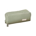 thumbnail image 1 of Large Pencil Pouch with 2 Zippered Compartments, Oxford Fabric Pencil Case with Minimalist Solid Design for Office Desk Travel Storage, 9 Inch, 1 of 7