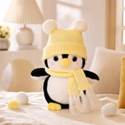 Large Penguin Plush - 13.78" Extra Soft Penguin Stuffed Animal Hugging Pillow with Rotund Belly,Safety Nursery Decor & Sensory Comfort Toy,Cuddle Companion for Birthday Gift
