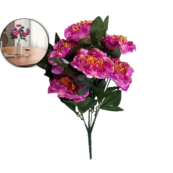 Large Peonies Artificial Flowers, Fake Silk Peony with Long Stem, Faux Peonies Flowers for Tall Vase Centerpiece Table Wedding Party Home Festival Decor