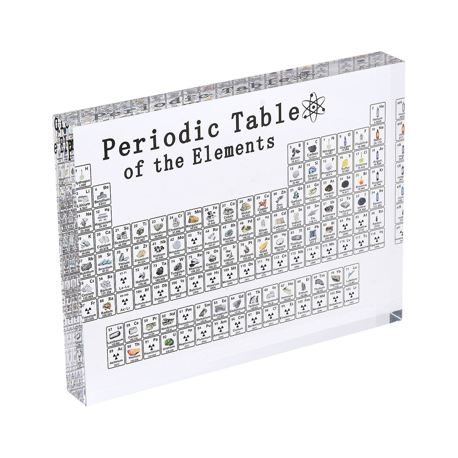 Large Periodic Table with Real Elements Inside Acrylic Periodic Table