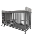 thumbnail image 1 of Large Pet Cage with Storage Rack, Stainless Steel Food and Water Drawers, Iron Frame and MDF Construction in Black and Charcoal Grey, 1 of 9