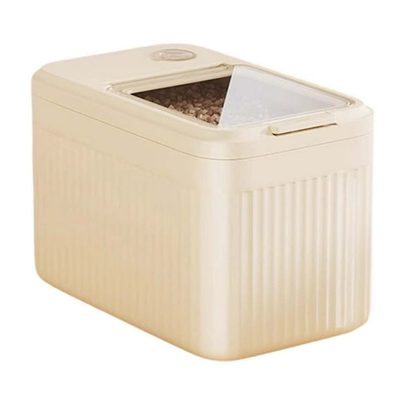 Large Pet Food Storage Container Airtight for 9lb Bag - High Capacity Dog Cat Bird Food Holder with Measuring Scoop & Seal Lock Lid, Keep Kibble Fresh