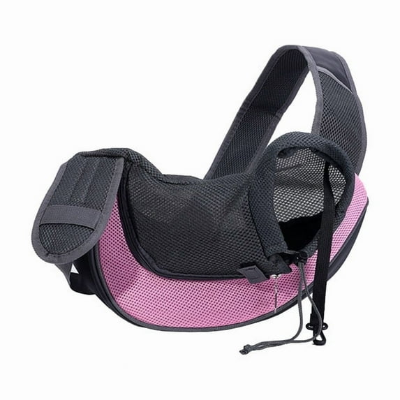 Large Pet Sling Carrier Breathable Mesh Dog Cat Travel Bag Adjustable Padded Strap Front Pouch Shoulder Bag Hands-Free Pet Carrier for Small Animals Outdoor