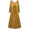 thumbnail image 1 of Large Petite Womens Dress Saffron Glow Long Sleeve Princess Cut, 1 of 4