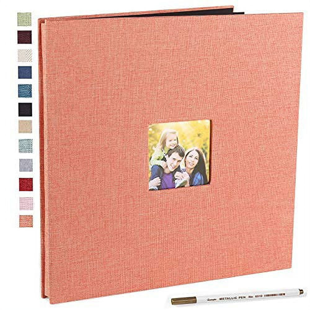 potricher Large Photo Album Self Adhesive 3x5 4x6 5x7 8x10 10x12 Pictures  Linen cover 40 Blank Pages Magnetic DIY Scrapbook Albu