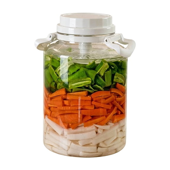 Large Pickle Jar With Handle Plastic Sealed Container For Kitchen Basement Or Outdoor Cooking Activities