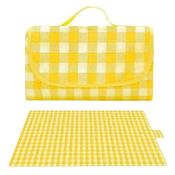Large Picnic Blanket with Handle - Sand-Resistant, Washable Outdoor Mat for Beach, Camping & Travel​​