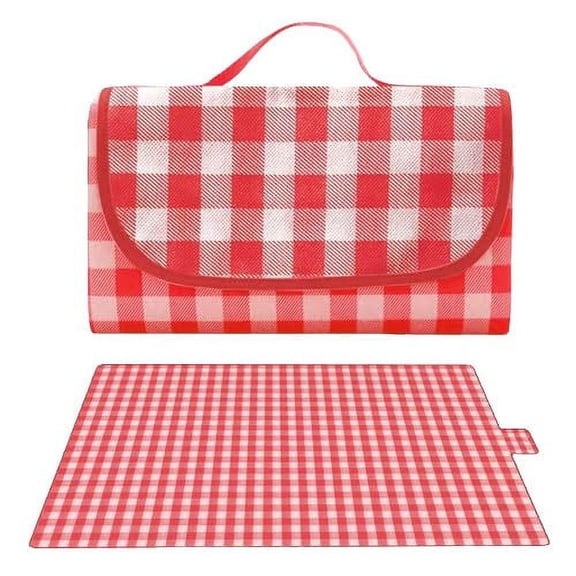 Large Picnic Mat for Outdoor Beach Camping Trips with Carry Handle Washable Ground Cover