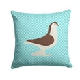 thumbnail image 1 of Large Pigeon Blue Check Fabric Decorative Pillow, 1 of 4