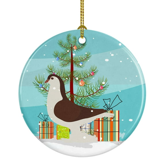 Large Pigeon Christmas Ceramic Ornament