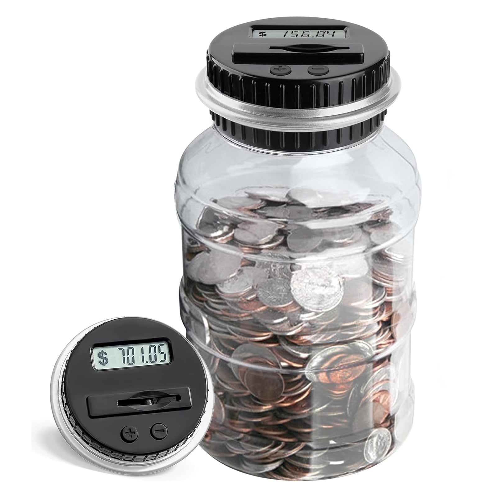 Large Piggy Bank for Boys Adults, Vcertcpl Digital Coin Counting Bank
