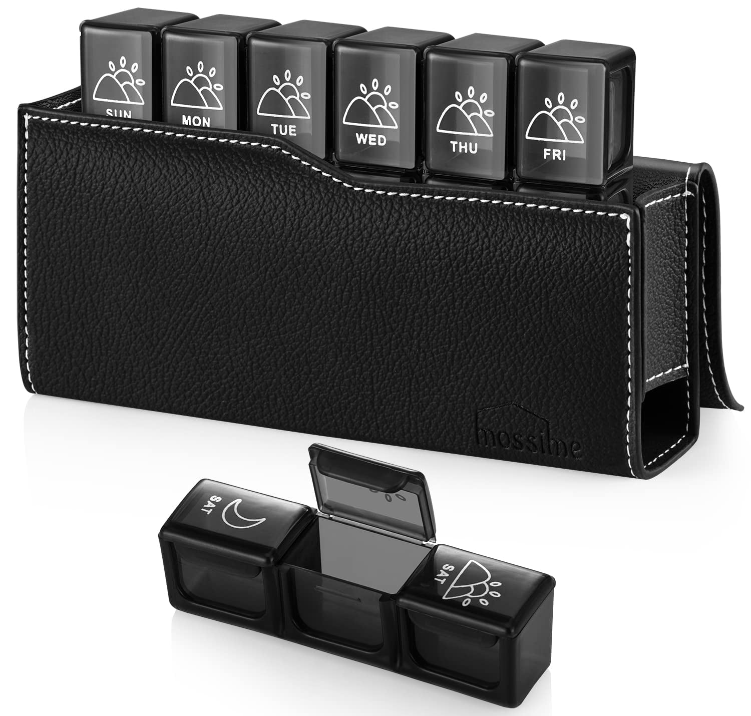 Large Pill Organizer 3 Times a Day, Pill Box 3 Times a Day 7 Day Pill