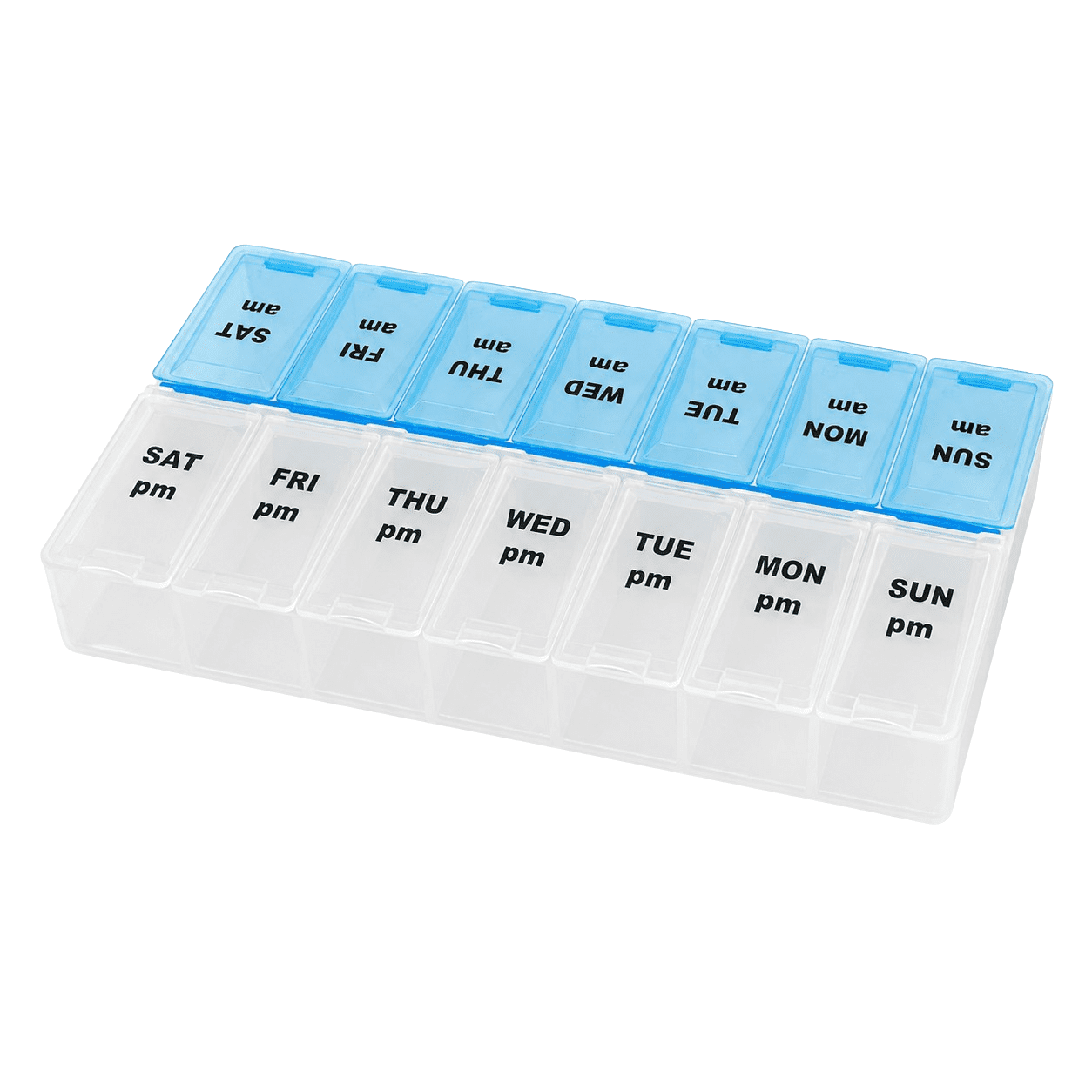 Dependable Industries Large Pill Organizer 7 Day 2 Times a Day AM PM