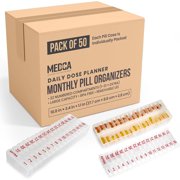 Large Pill Organizer Monthly 32 Compartments - 30 Day Pill Organizer 1 Time A Day, Large Compartment Box for Medications, BPA-Free Plastic, Removable Lid for Ea