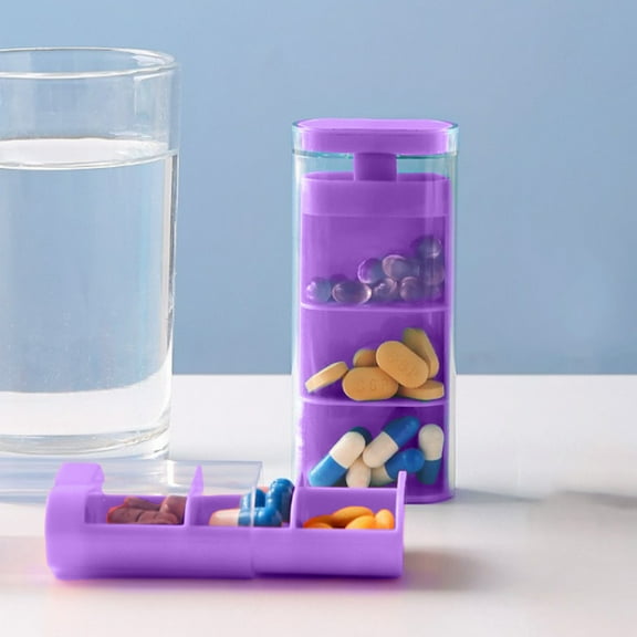 Large Pill Organizer, Pill Box 3 Day, Daily Pill Organizer, 3 Compartments Big Pill Case, for Supplements Jumbo Pill Holder, for Vitamins Huge Medicine Organizer 3 Times a Day