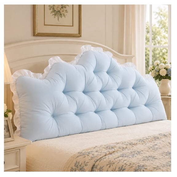 Large Pillow Headboard Twin XL Soft Wedge Bolster Cushion Wall Backrest Pillow for Daybed Bunk Bed