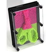 Large Pin Prints _ Pin Art _ Image Captor in Neon Lime Green and Neon Pink