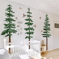 thumbnail image 1 of Large Pine Tree Wall Stickers Green Trees Wall Decals Peel and Stick Watercolor Birds Nature Giant Trees Decor Woodland Forest Sticker Green Tree Stickers for Living Room Bedroom Home Decor, 1 of 11