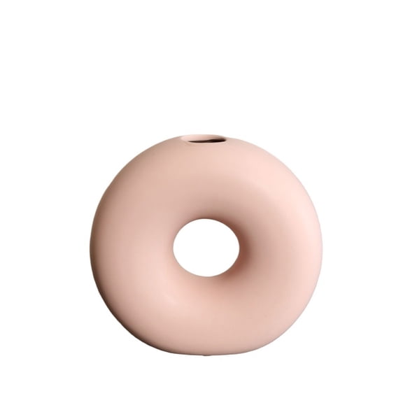 Large Pink Circle Ceramic Vase Living Room Flower Arrangement Decoration