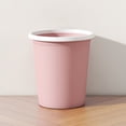 thumbnail image 1 of Large Pink Indoor Trash Can for Home, Modern Plastic Garbage Bin for Kitchen Bathroom Bedroom Office, Durable Ribbed Wastebasket with Smooth Easy Clean Interior, 1-Pack, 1 of 5