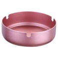 thumbnail image 1 of Large Pink Stainless Steel Ashtray – Dusknt High Temperature Resistant Round Design Ashtray, Drop Resistant & Durable for Indoor & Outdoor Use, Spring Patio Essential, 1 of 8