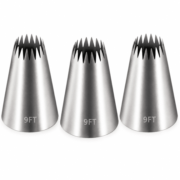 Large Piping Tips, 3 Pieces