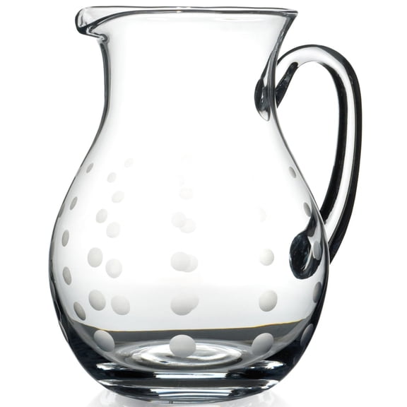 Large Pitcher with Frosted Polka-Dot Design for Sangria, Daiquiris, and Lemonade