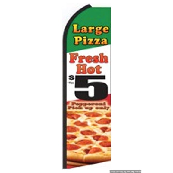 Large Pizza $5 Swooper flag Without Pole Advertisement /Business Flags | Feather Flag |