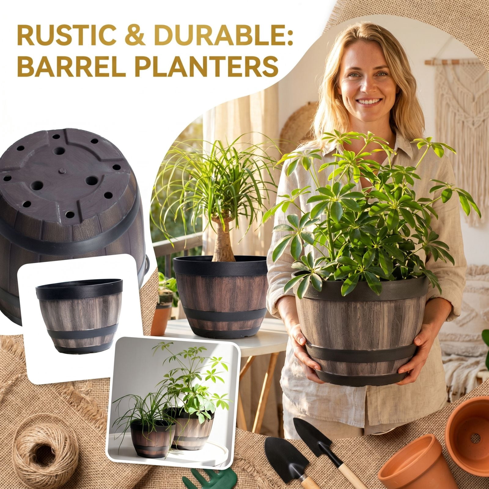 Large Plant Pots Indoor Whiskey Barrel Outdoor Large 6 Inch Plant Pot Indoor Vegetable Growing System