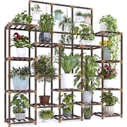 Bamworld Eucalyptus Wood Planter, Carbonized for Outdoor Bamboo, Large Patio, Balcony, Garden Stand