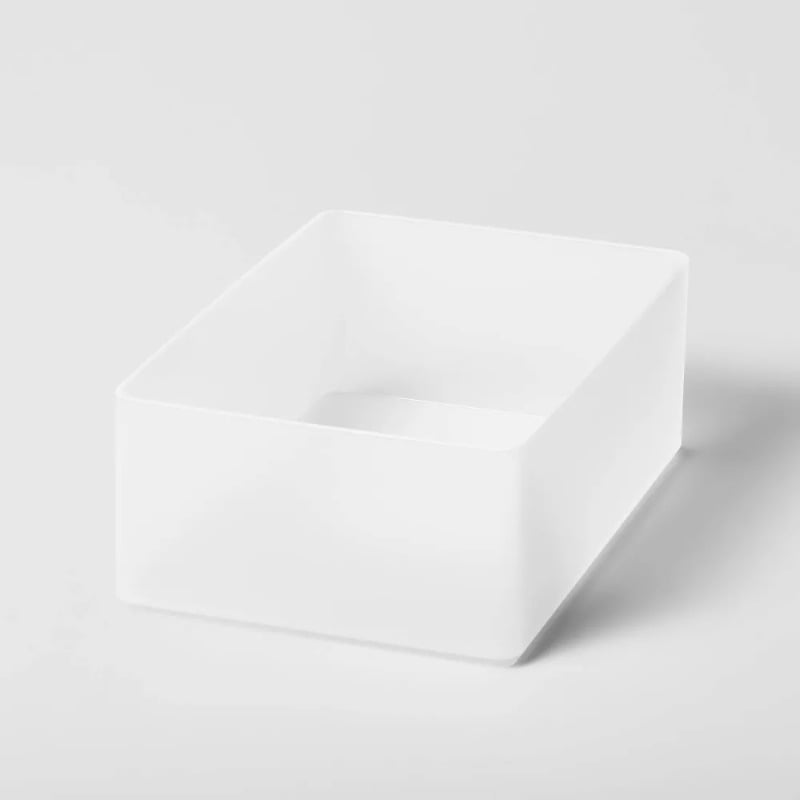 Large Plastic Bathroom Tray White Frozen Organizer Bin, Small ...