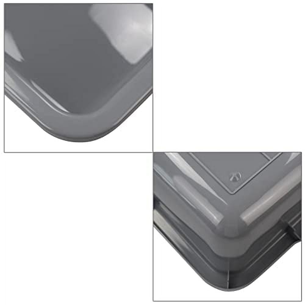 Large Plastic Bus Boxes, Gray Commercial Plastic Tubs, 32 L, 4-Pack ...