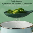 thumbnail image 1 of Large Plastic Colander Spoon Strainer | Long Handle Thickened Kitchen Ladle | For Dumplings Ravioli Pasta Vegetables & Fruit | Non-Stick Pot Safe | 37.5x17cm, 1 of 12
