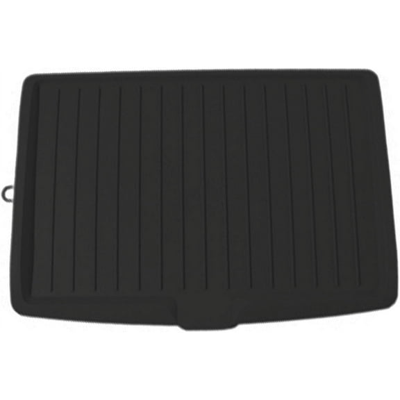 Large Plastic Dish Drain Board 17.6x12.2 Inch Tray With Side Drop Slope Diversion Kitchen Counter Black