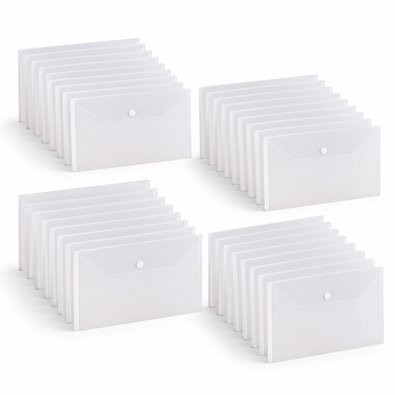 Large Plastic Envelopes Document File Holder 40 Pack 11 X 17 Inches
