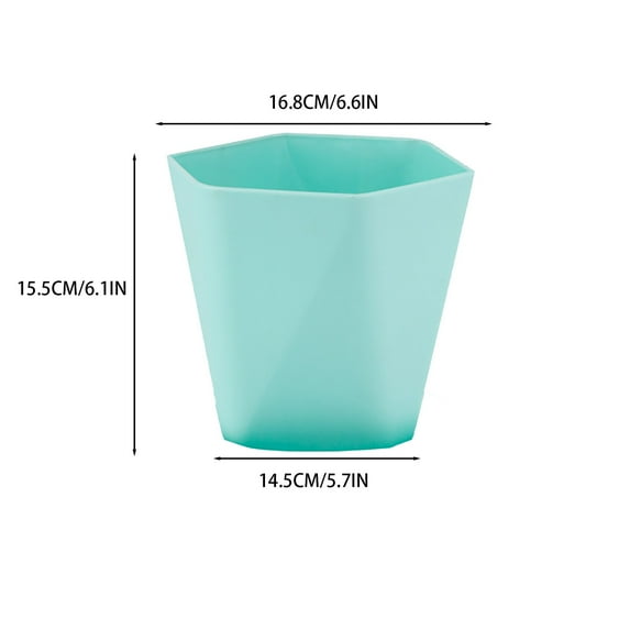 Large Plastic Flower Pot with Drainage Hole | 16.5x16x14.5cm Thickened Planter for Indoor Outdoor Garden Balcony Decor | Set of 1