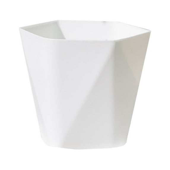 Large Plastic Flower Pot with Drainage Holes - 16.5x16x14.5cm Thickened Balcony Planter for Indoor Outdoor Plants, Set of 1