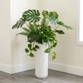 thumbnail image 1 of Large Plastic Flower Vase, Lightweight Unbreakable Vase for Home Decor, Easter Decor, Modern Decorative Vase for Living Room Bedroom Office and Table Centerpiece Display, 4.7*15.7in, White, 1 of 7