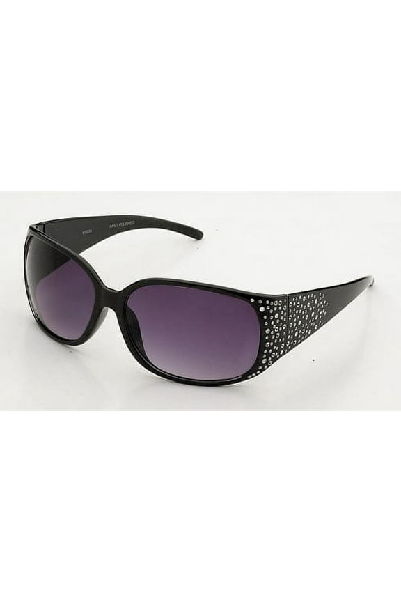 Large Plastic Frame Sparkle Tow Tone Fashion Sunglasses for Women