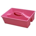 thumbnail image 1 of Large Plastic Grooming Tote Caddy - Pink, 1 of 2