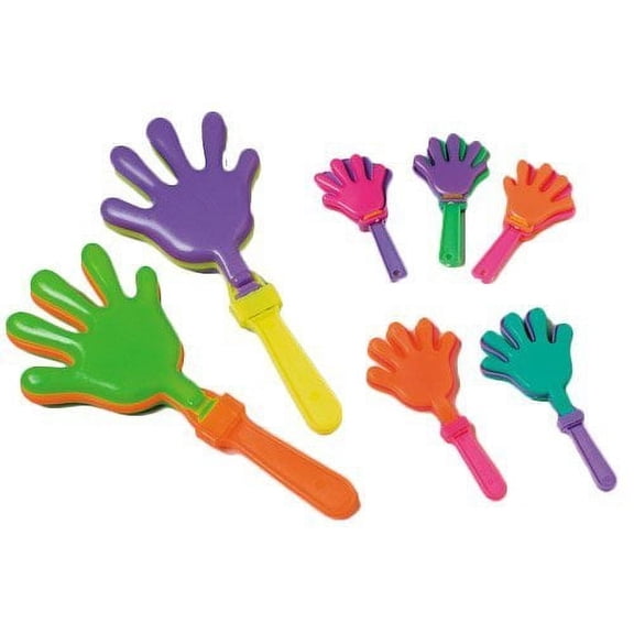Large Plastic Hand Clappers | Package Of 12