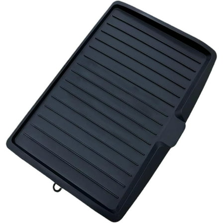 Large Plastic Kitchen Drying Tray | 17.6 x 12.2 Inch Rectangular Dish Drainer & Storage Rack | Multi-Purpose Countertop Mat for Dishes, Utensils & Bathroom Toiletries