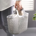 thumbnail image 1 of Large Plastic Laundry Basket for Dirty Clothes Storage, Portable Hollow Design, Space Organizer, Bathroom and Laundry Room Use Gray, 1 of 6